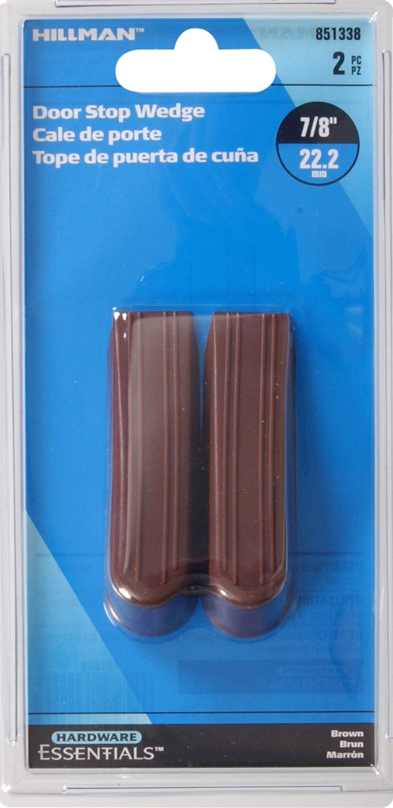 Hardware Essentials 851338 Floor Door Stops Wedges Brown 3"" - 2 Pack - Image 2
